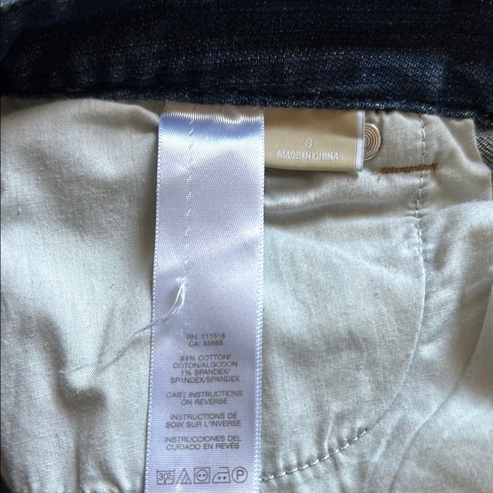 Michael Kors Women's Boot Cut Dark Blue Jeans Size 8 - Picture 5 of 10